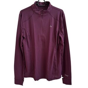 Paradox Merino Blend Maroon Quarter-Zip Pullover BaseLayer